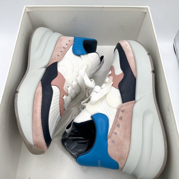 Alexander McQueen Mixed-Media Hightop Runner Sneakers - Picture 2 of 10